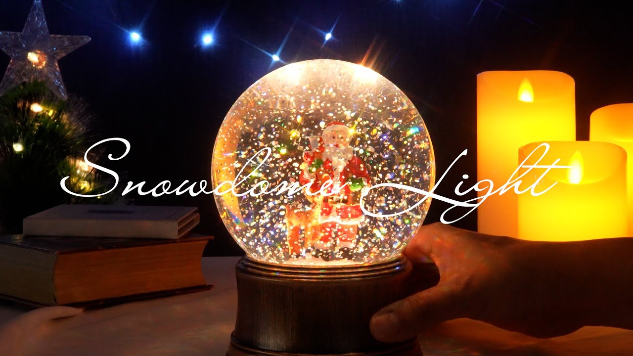 キラキラ】クリスマスソングが流れる♪スノードームライト #クリスマス