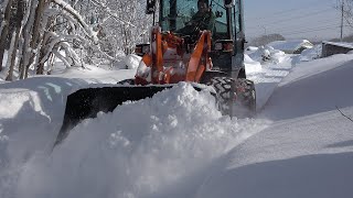 ホイールローダーを使った除雪27 2324S🌈 積雪15センチ 2月3日 1