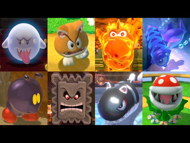 All Enemies-Super Mario 3D World(Japanese) - YouTube