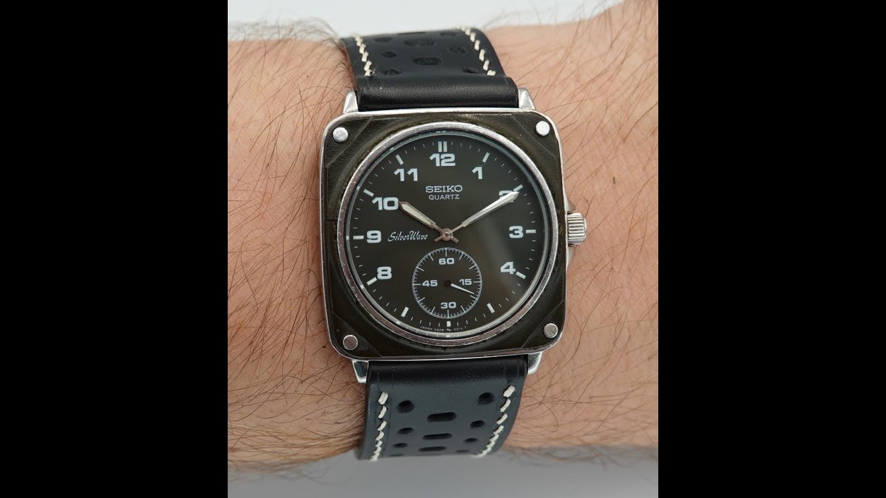 1981 Seiko Silver Wave 'Cockpit' men's vintage watch. Model