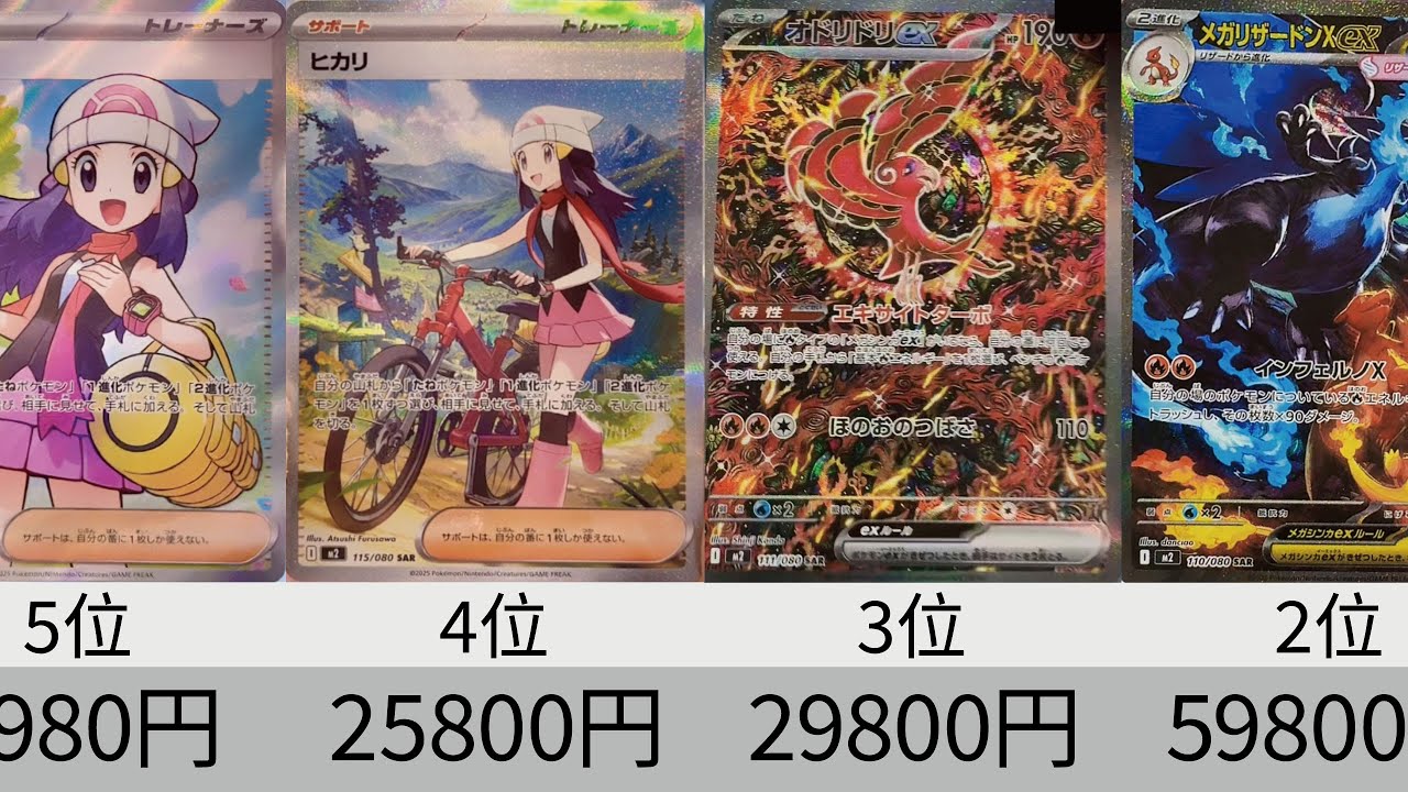 Pokémon cards] Expected initial price ranking! All AR & SR types