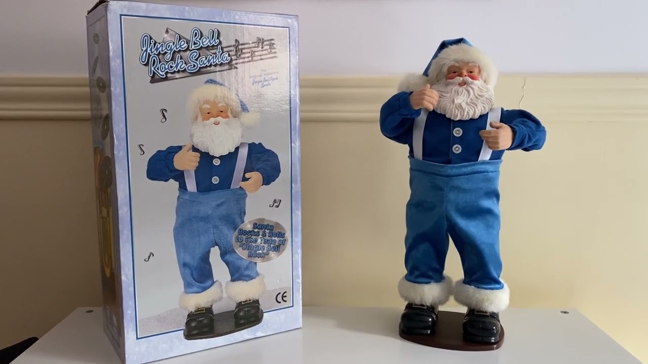 Blue Jingle Bell Rock Santa 1998 (Rock Santa Collectibles) - YouTube