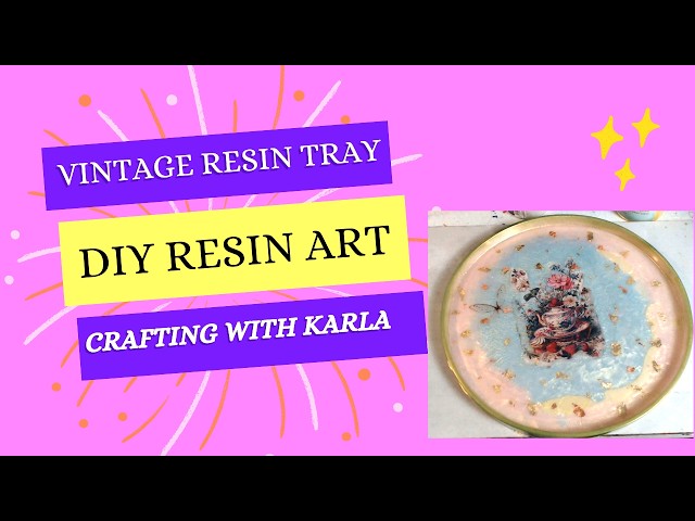 274- ADORABLE VINTAGE RESIN TRAY. EASY RESIN ART DIY CRAFT. - YouTube