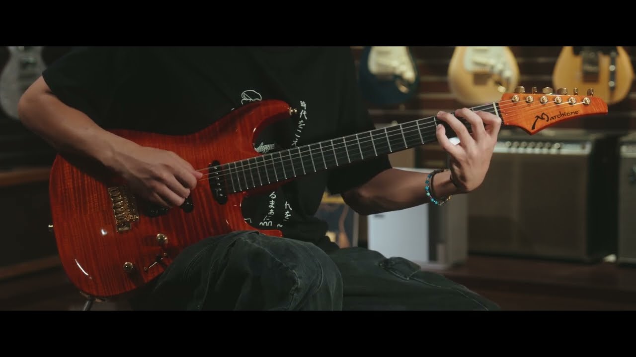 Marchione Guitars Carve-Top SSH Amber 2012 - YouTube