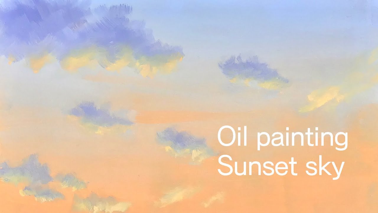 油絵でドラマチックな夕焼けを描こう！描き方メイキング How to Paint