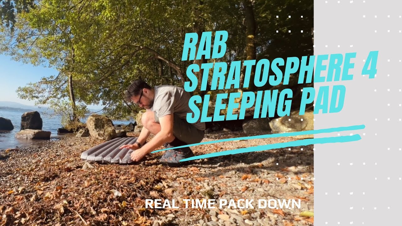 Rab Stratosphere 4 Sleeping Pad: Real time pack down - YouTube