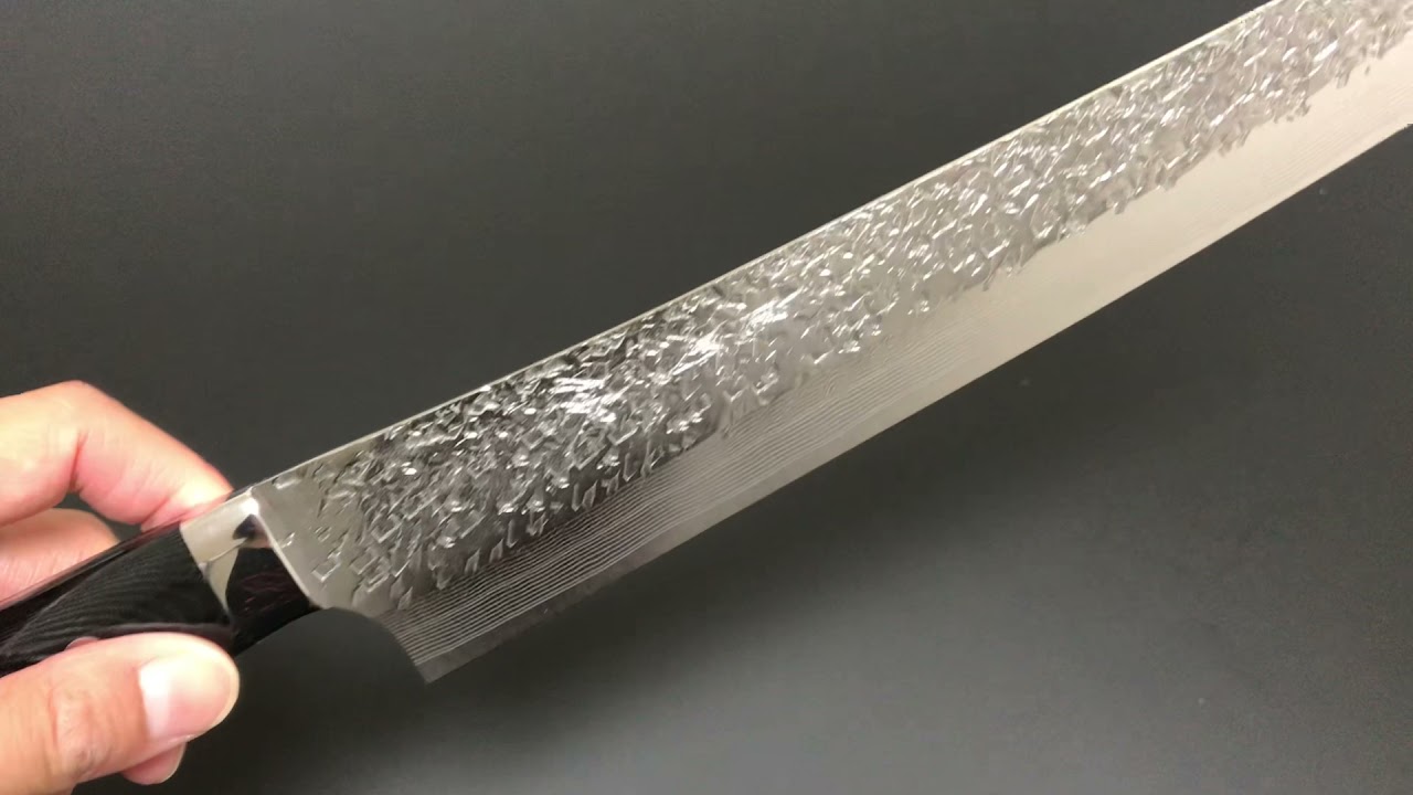 黒崎 優 Yu Kurosaki 筋引包丁(270mm) 雫 墨流 SG2鋼 マイカルタ柄