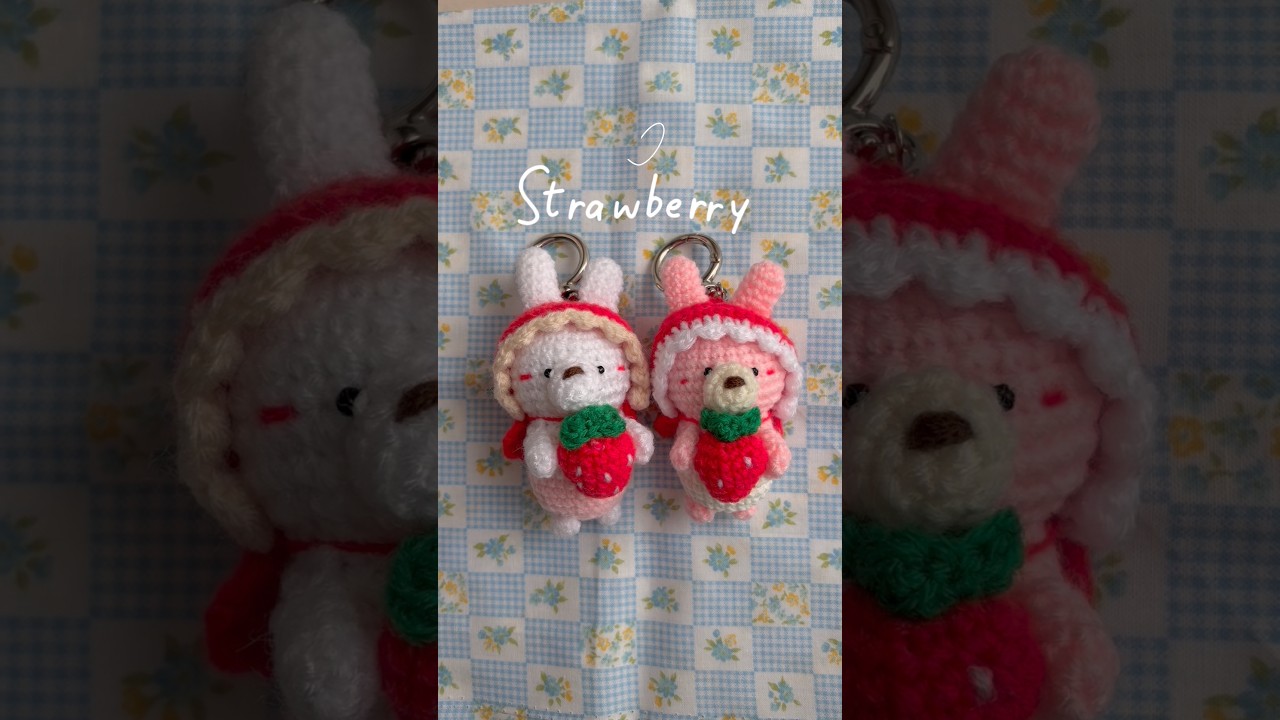 イチゴが大好きなうさぎさん🍓🐇あみぐるみ - YouTube