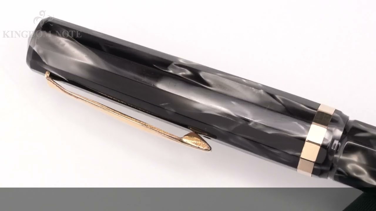 OMAS オマス 万年筆 エキストラ グレーパール F - YouTube