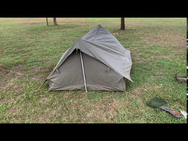 フランス軍F1コットンテント】試し張り。レビュー。【French army f1