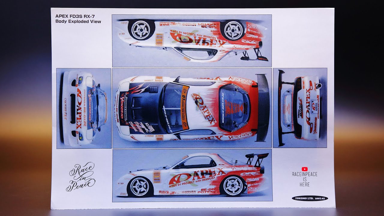 YOKOMO SD-APSA A'PEX FD-3S MAZDA RX-7 - YouTube