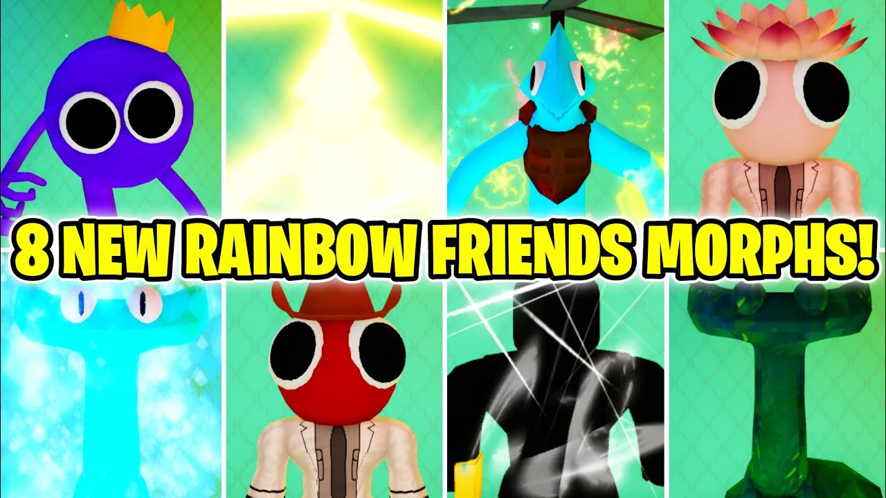 How to get ALL 8 NEW RAINBOW FRIENDS MORPHS in Rainbow Friends