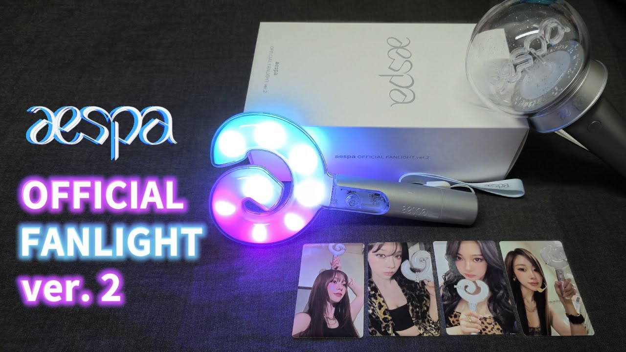 Unboxing] AESPA - Official Fanlight / Lightstick Ver. 2 (with User