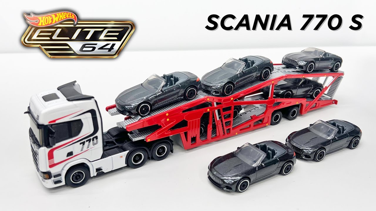 UNBOXING: 2025 Hot Wheels Elite 64 Scania 770 S Car Transporter