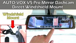 AUTO-VOX V5 PRO Windshield Mount Mirror Dashcam - YouTube