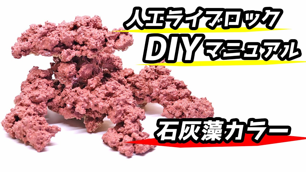 海水魚】石灰藻カラーの人工ライブロック 自作マニュアル 【人工ライブ