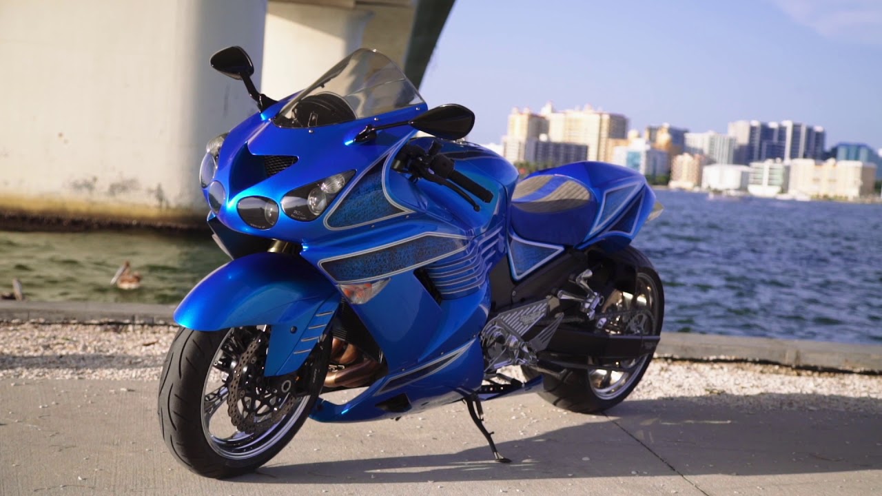 Custom Kawasaki ZX14 FOR SALE 300 OSD Wide Tire Swingarm Kit Candy