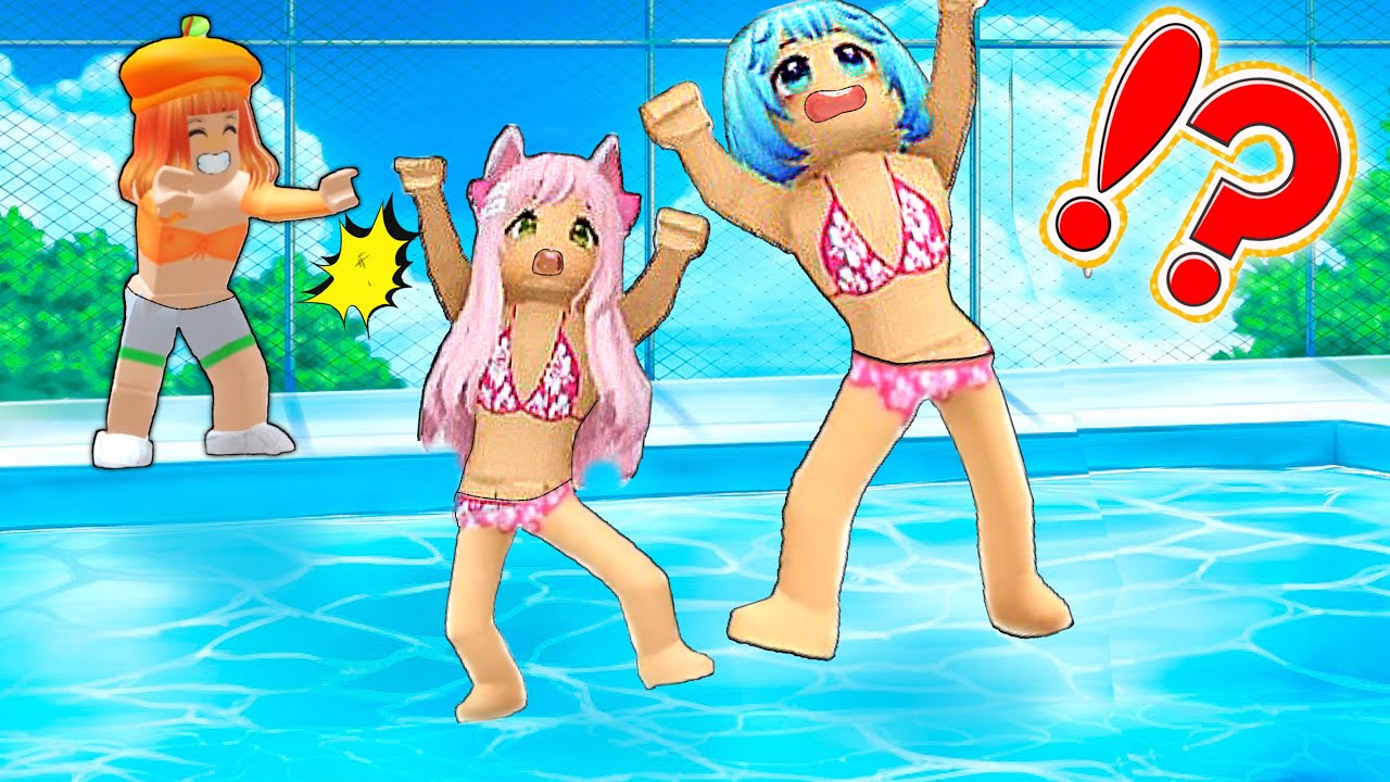 💥The staff are pushing me💥I don't want a pool like this! Roblox