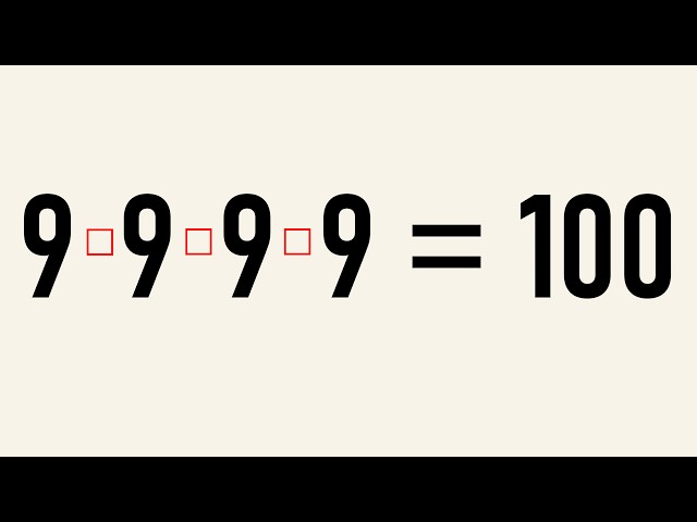 Can You Solve The Four 9s Puzzle? - YouTube
