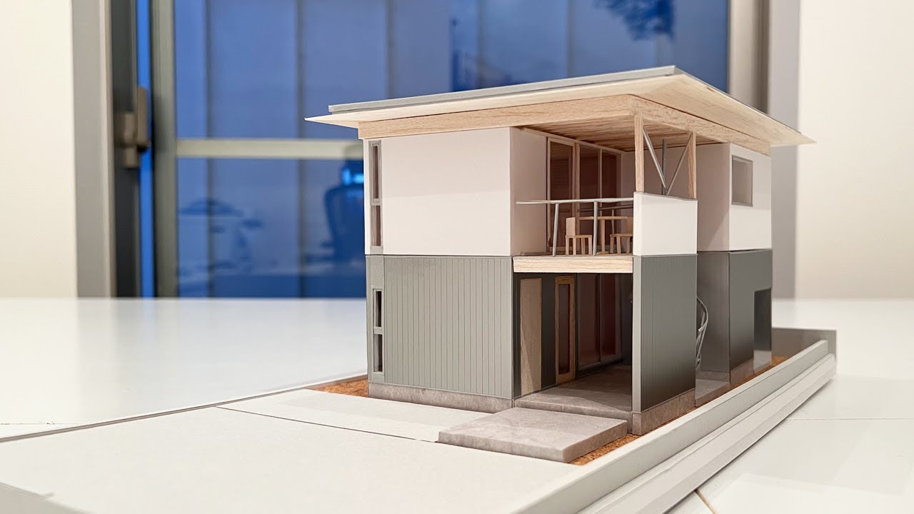 建築模型の作成】住宅模型ができるまで／建築模型／住宅模型／螺旋階段
