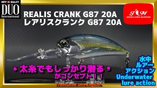 水中動画】【REALIS CRANK G87 20A】ゆっくり巻いたら瀕死の小魚