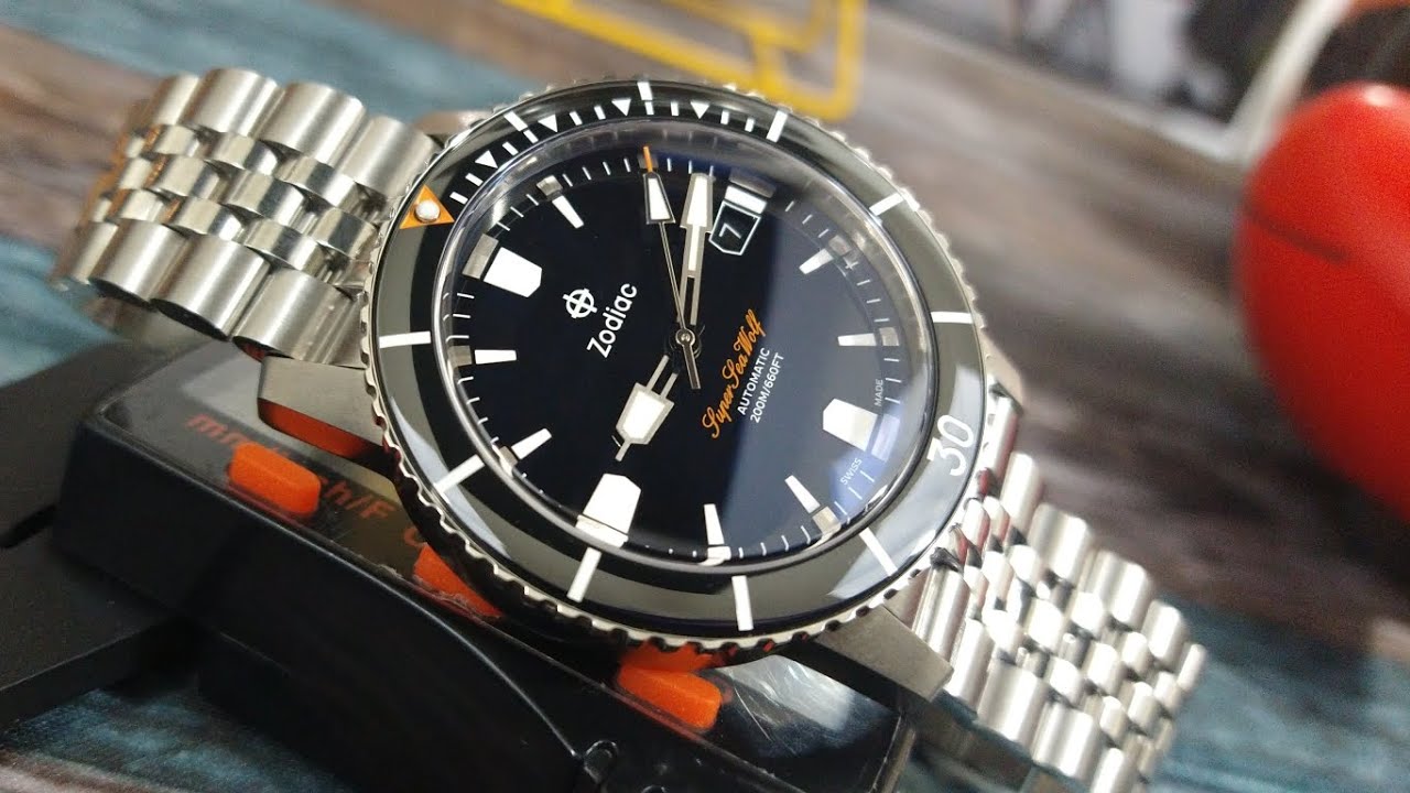 Zodiac ZO9296 Super Sea Wolf Compression Diver Automatic - YouTube