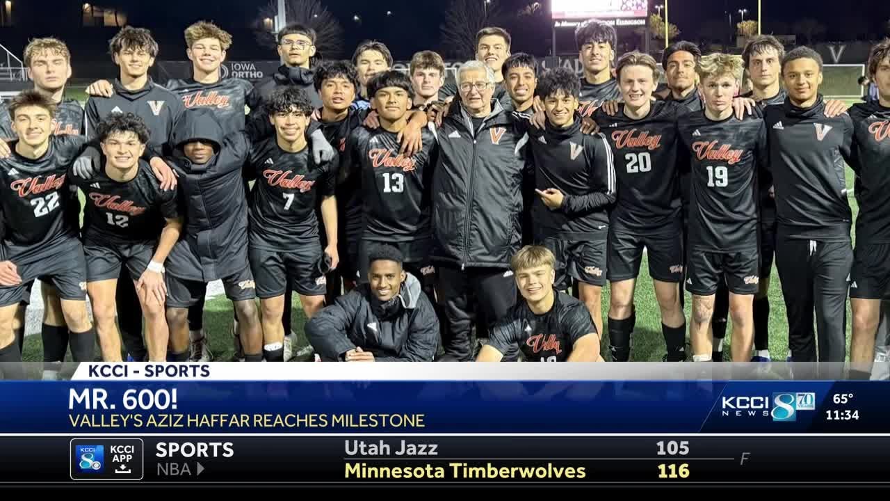 Valley soccer coach Aziz Haffar celebrates 600th win - YouTube