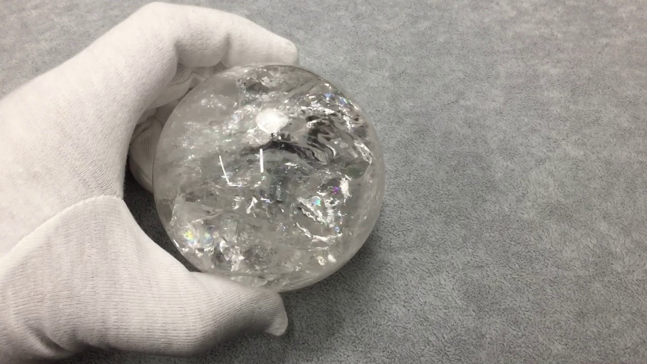 特別価格/トップクォリティ]レインボー水晶丸玉/アイリスクォーツ