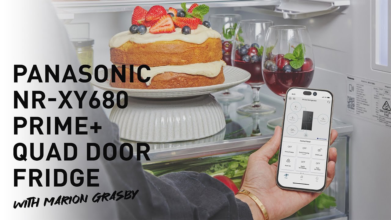 Panasonic NR-XY680 PRIME+ Quad Door Fridge w/ Marion Grasby