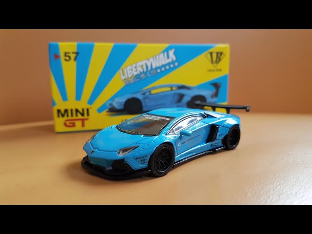 Mini GT Lamborghini Aventador LB WORKS Light Blue - YouTube