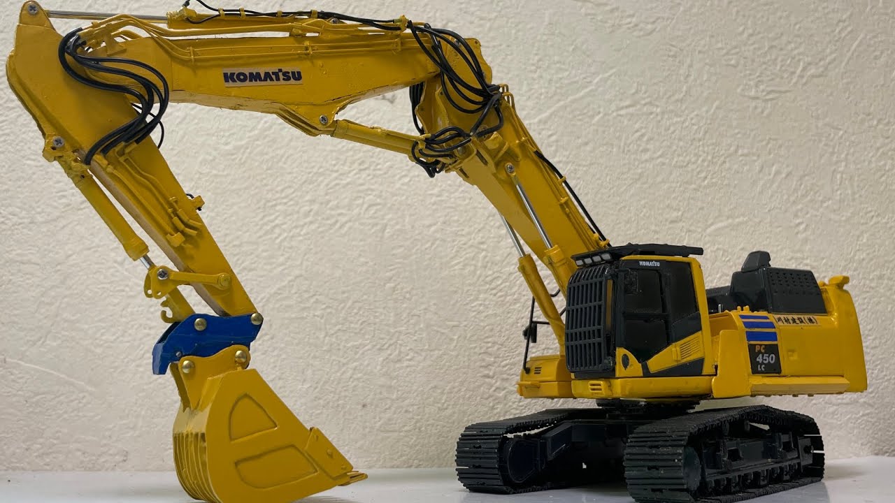 KOMATSU PC450LC-11ツーピースブーム1/50#KOMATSU#解体機#重機 - YouTube