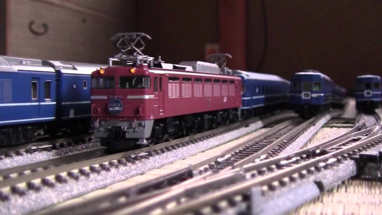 鉄道模型】 寝台特急「日本海」 【Nゲージ】 - YouTube