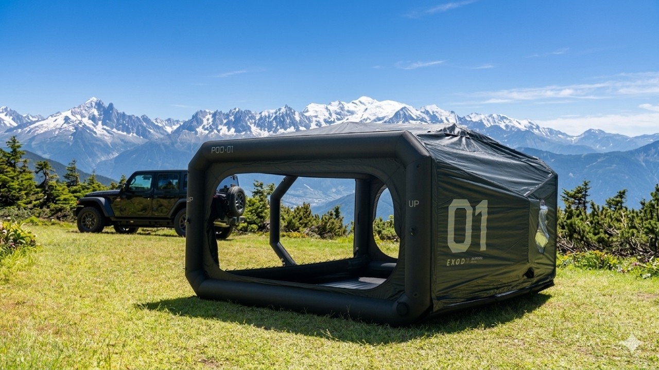 新幕】カッコ良すぎるインフレータブルテント｜EXOD POD-01 - YouTube