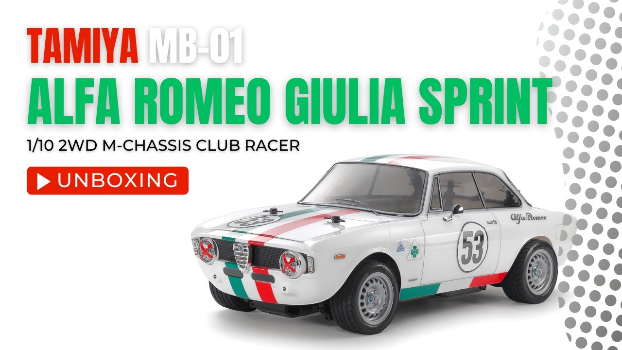 UNBOXING Tamiya MB-01 Alfa Romeo Giulia Sprint 58732 #tamiyarc