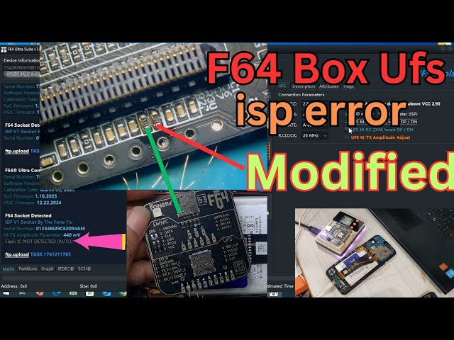 F64 BOX UFS ISP ERROR MODIFIED ISP ADOPTER - YouTube
