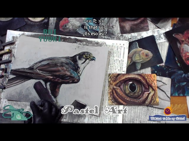 Relaxing Bird Scenery with Pastels/パステルで作る心和む鳥の風景