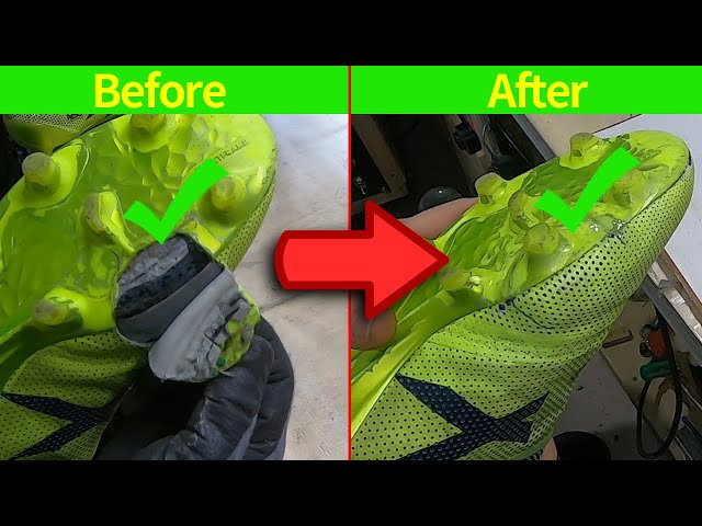 How to repair a broken soccer shoe stud by welding - Adidas X 17 +