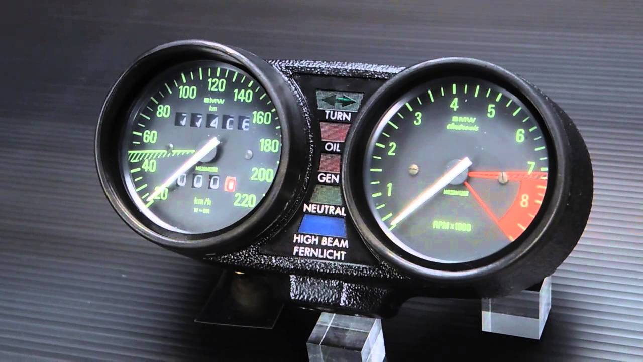BMW【R100RS】純正スピードメーターはこんな感じです。 - YouTube