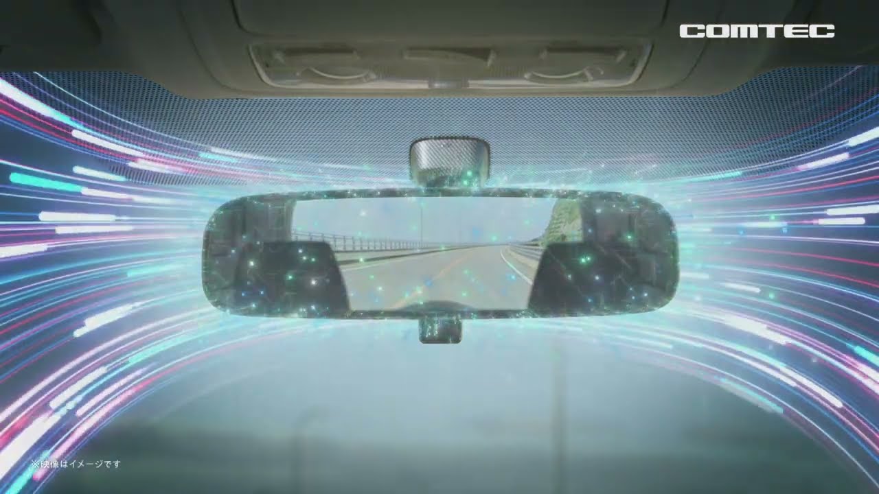 コムテック TVCM デジタルインナーミラー機能搭載 前後2カメラドライブ