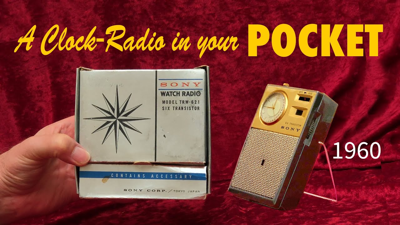 New In Box! The FIRST Pocket Clock Radio? (Vintage Sony TRW-621