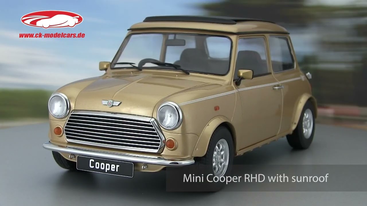 KK-Scale 1:12 Mini Cooper RHD with sunroof gold metallic scale
