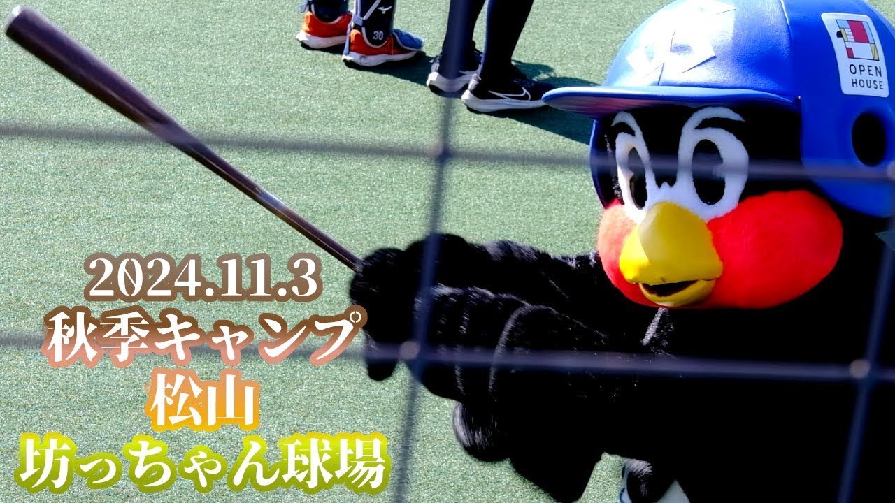 2024.11.3 松山秋季キャンプ つば九郎 - YouTube