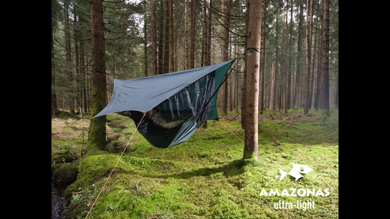 Traveller Camp Amazonas Ultra Light hammock tarp combination - YouTube