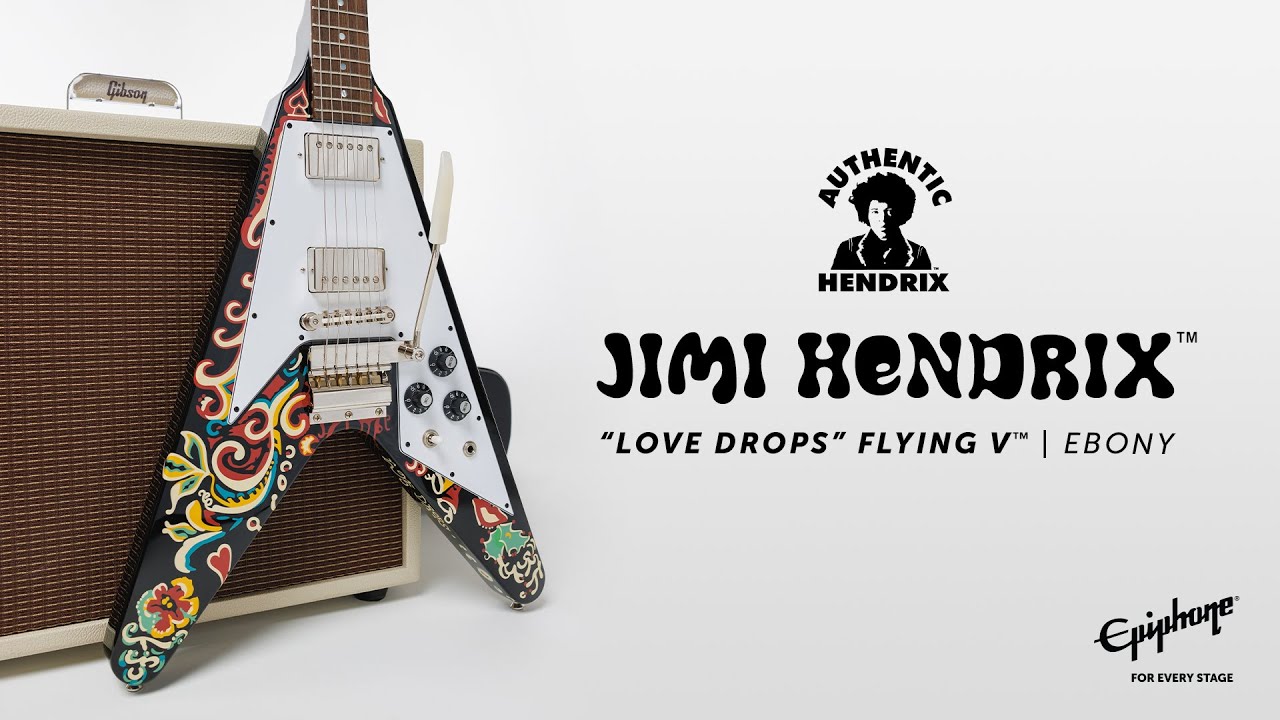 Experience the Legendary Jimi Hendrix Love Drops Flying V
