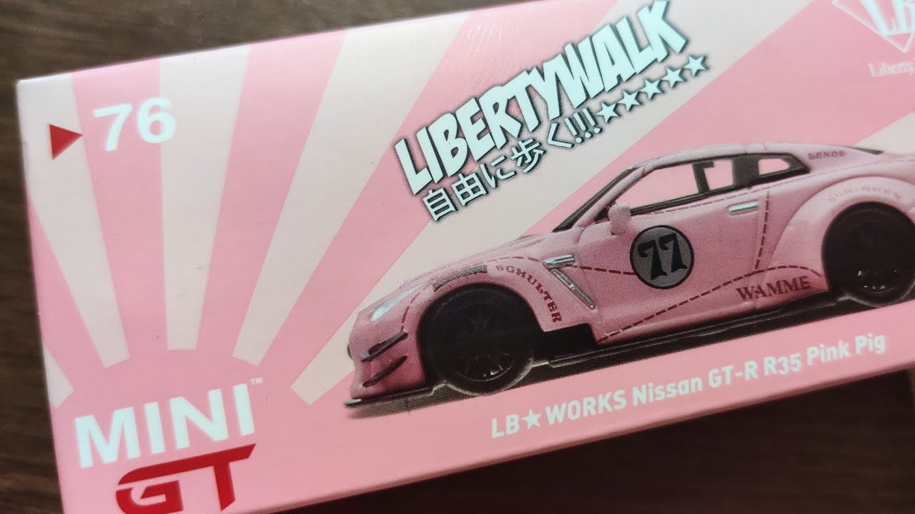 Mini GT Liberty Walk Nissan GT-R R35 Pink Pig - YouTube