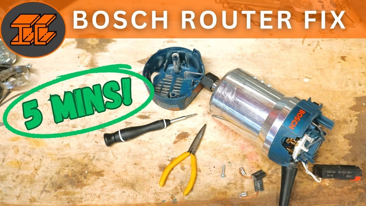 SUPER EASY Fixes If Your Bosch Router Won't Work - Brushes and On