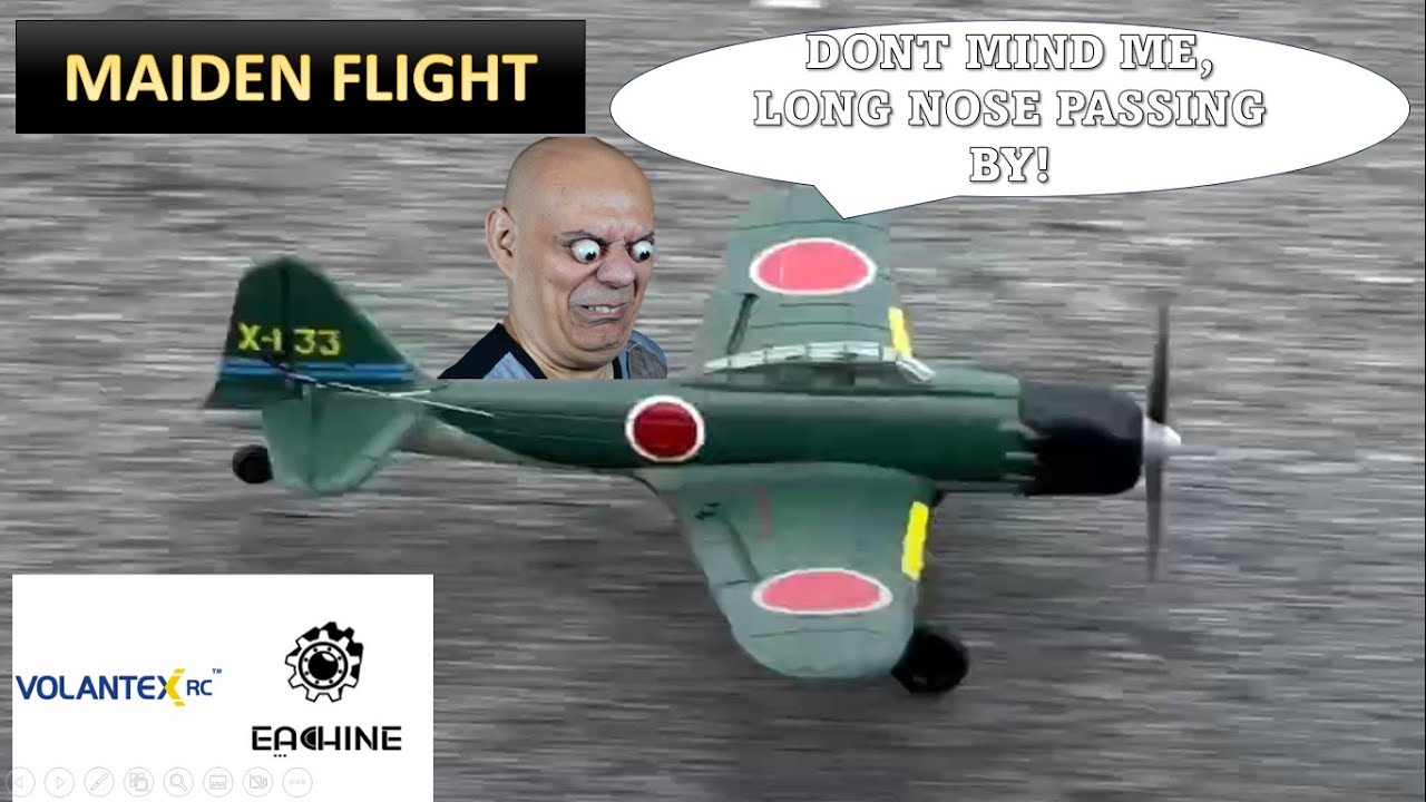 MAIDEN FLIGHT] Testing the new, Volantex RC A6M ZERO 400mm with