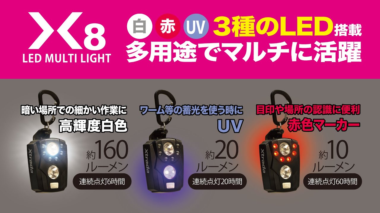Xtrada X8 マルチライト – lumica shop
