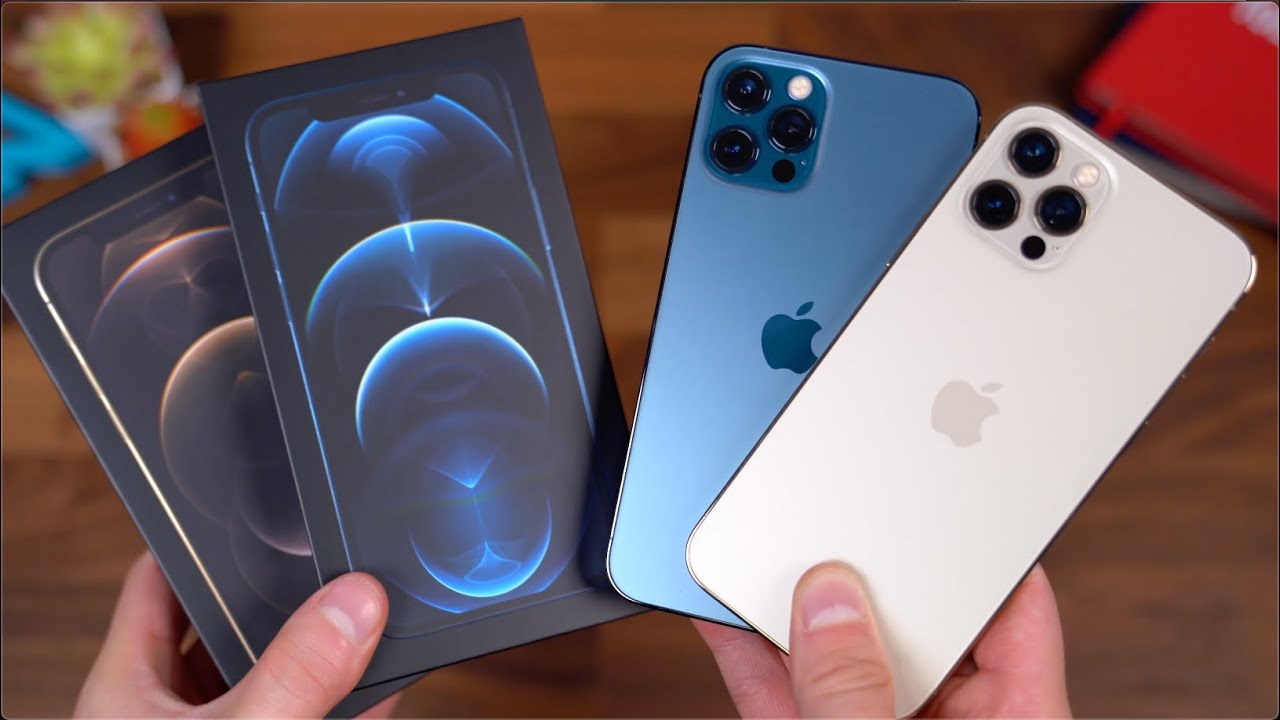 Apple iPhone 12 Pro Unboxing: Gold vs Pacific Blue! - YouTube
