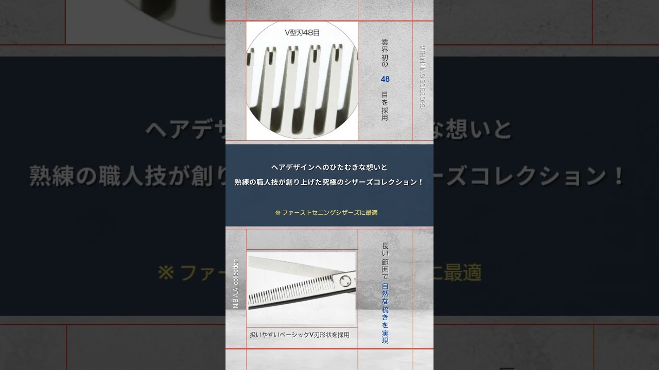 N.B.A.A. ロングセニングシザーズ(カット率15～25％/NB-STR1